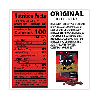 Jack Links Beef Jerky Variety Pack, 1.5 oz, 9/Carton (GRR22000411)
