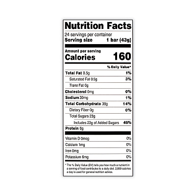 Bonomo Turkish Taffy, Vanilla, 1.5 oz Bars, 24/Carton (GRR20900190)