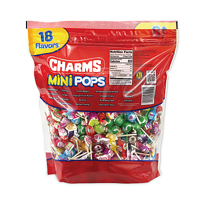 Charms Mini Pops, 3.74 lb Bag, Assorted Flavors, 300/Bag (GRR20902010)