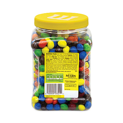 M & M's Milk Chocolate Peanut Candies, 62 oz Tub (GRR20900060)