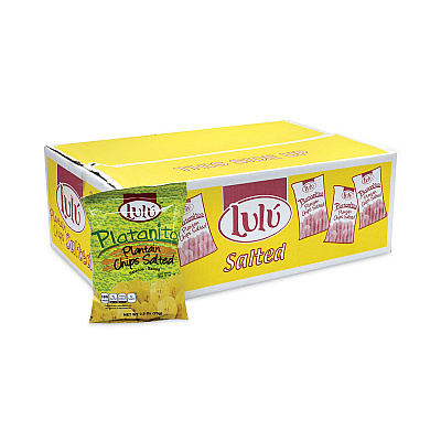 Lul Platanitos Plantain Chips, 2.5 oz/Pack, 30 Packs/Carton (GRR20902612)