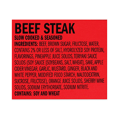 Jack Links Teriyaki Beef Steak, 1 oz, 12/Box (GRR27800009)