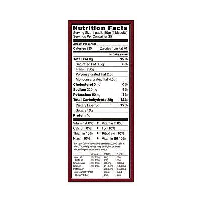 Nabisco belVita Breakfast Biscuits, Cinnamon Brown Sugar, 1.76 oz Pack, 25 Packs/Carton (GRR22000507)