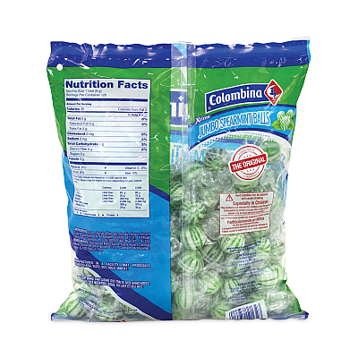 Colombina Jumbo Spearmint Balls, 0.04 oz, 120 Balls/Bag, 1 Bag/Carton (GRR20900022)