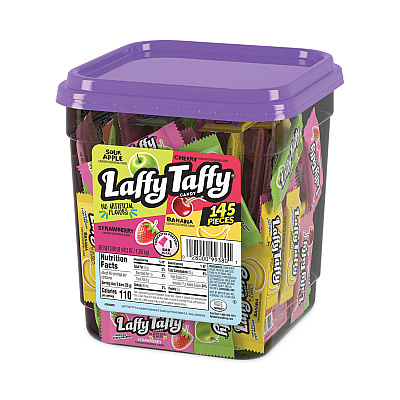 Nestl Laffy Taffy, Assorted Flavors, 3.08 lb Tub, 145 Wrapped Pieces/Tub (GRR20900119)