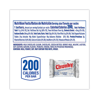 Nestl Chunky Bar, Individually Wrapped, 1.4 oz, 24/Carton (GRR20900162)