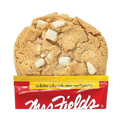 Mrs. Fields White Chunk Macadamia Cookies, 2.1 oz, Individually Wrapped Pack, White Chocolate, 12/Carton (GRR20900470)