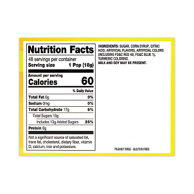 Charms Sweet and Sour Pop, Assorted Flavors, 0.63 oz, 48/Carton (GRR20900128)