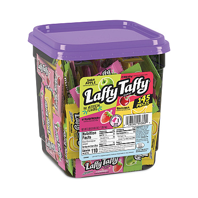 Nestl Laffy Taffy, Assorted Flavors, 3.08 lb Tub, 145 Wrapped Pieces/Tub (GRR20900119)