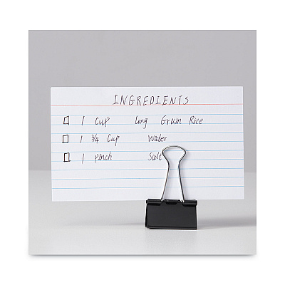 Universal Binder Clips, Mini, Black/Silver, 12/Box (UNV10199)