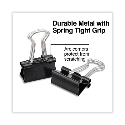 Universal Binder Clip Zip-Seal Bag Value Pack, Mini, Black/Silver, 144/Pack (UNV10199VP)