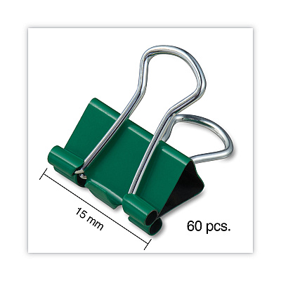 Universal Binder Clips with Storage Tub, Mini, Assorted Colors, 60/Pack (UNV31027)