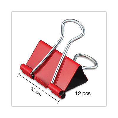 Universal Binder Clips with Storage Tub, Medium, Assorted Colors, 24/Pack (UNV31029)
