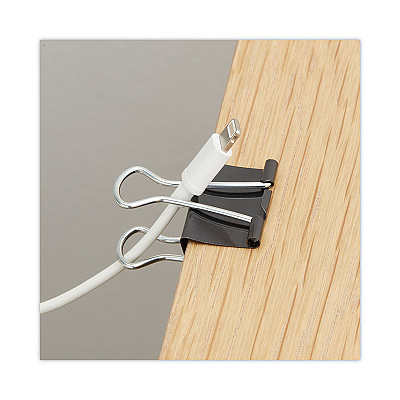 Universal Binder Clips Value Pack, Small, Black/Silver, 36/Box (UNV10200VP3)