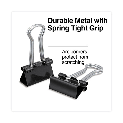 Universal Binder Clips Value Pack, Small, Black/Silver, 36/Box (UNV10200VP3)