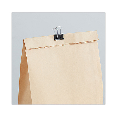 Universal Binder Clip Zip-Seal Bag Value Pack, Small, Black/Silver, 144/Pack (UNV10200VP)