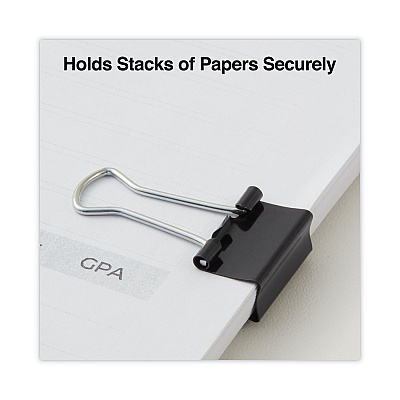 Universal Binder Clip Zip-Seal Bag Value Pack, Small, Black/Silver, 144/Pack (UNV10200VP)
