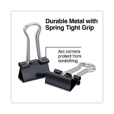 Universal Binder Clip Zip-Seal Bag Value Pack, Small, Black/Silver, 144/Pack (UNV10200VP)