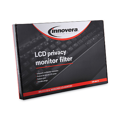 Innovera Premium Antiglare Blur Privacy Monitor Filter for 21.5" to 22" Widescreen Flat Panel Monitor, 16:9/16:10 Aspect Ratio (IVR46415)