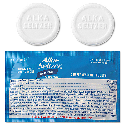 Alka-Seltzer Antacid and Pain Relief Medicine, Two-Pack, 50 Packs/Box (PFYBXAS50)