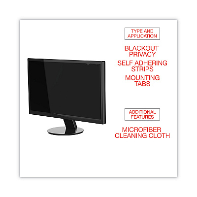 Innovera Blackout Privacy Filter for 20" Widescreen Flat Panel Monitor, 16:9 Aspect Ratio (IVRBLF20W9)