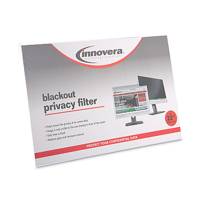 Innovera Blackout Privacy Filter for 22" Widescreen Flat Panel Monitor, 16:10 Aspect Ratio (IVRBLF22W)