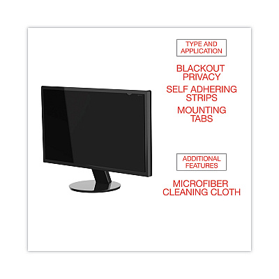 Innovera Blackout Privacy Filter for 24" Widescreen Flat Panel Monitor, 16:9 Aspect Ratio (IVRBLF24W9)