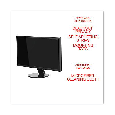 Innovera Blackout Privacy Monitor Filter for 19.5" Widescreen Flat Panel Monitor, 16:9 Aspect Ratio (IVRBLF195W)