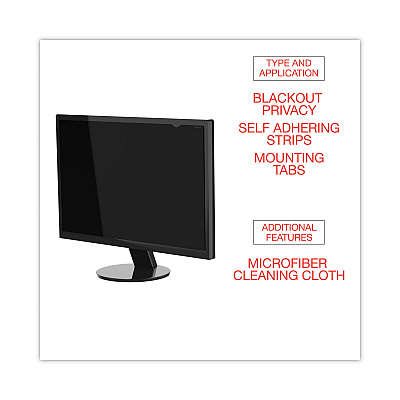 Innovera Blackout Privacy Monitor Filter for 20.1" Widescreen Flat Panel Monitor, 16:10 Aspect Ratio (IVRBLF201W)