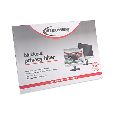 Innovera Blackout Privacy Monitor Filter for 23.6" Widescreen Flat Panel Monitor, 16:9 Aspect Ratio (IVRBLF236W)