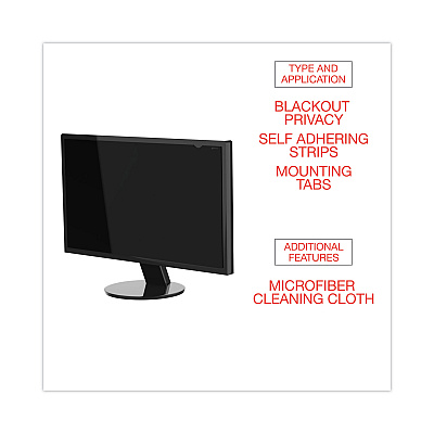 Innovera Blackout Privacy Monitor Filter for 23.6" Widescreen Flat Panel Monitor, 16:9 Aspect Ratio (IVRBLF236W)