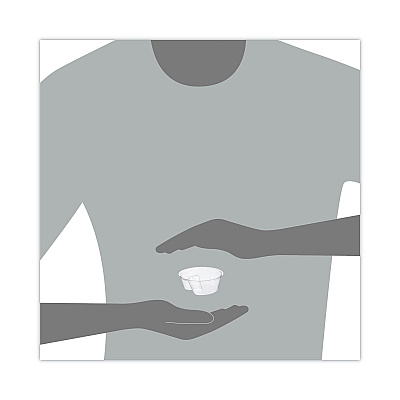Dart Single Compartment Cup Insert, 3.5 oz, Clear, 1,000/Carton (DCCPF35C1)