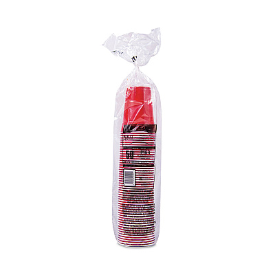 Dart SOLO Party Plastic Cold Drink Cups, 16 oz, Red, 50/Bag, 20 Bags/Carton (DCCP16R)