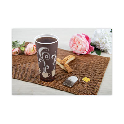 Solo Thermoguard Insulated Paper Hot Cups, 24 oz, Steam Print, 600/Carton (DCCDWTG24ST)