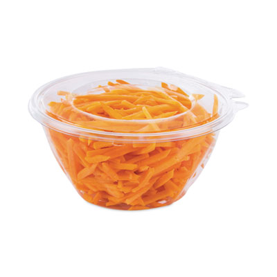 Dart Tamper-Resistant, Tamper-Evident Bowls with Flat Lid, 32 oz, 7" Diameter x 3.2"h, Clear, Plastic, 150/Carton (DCCCTR32BF)