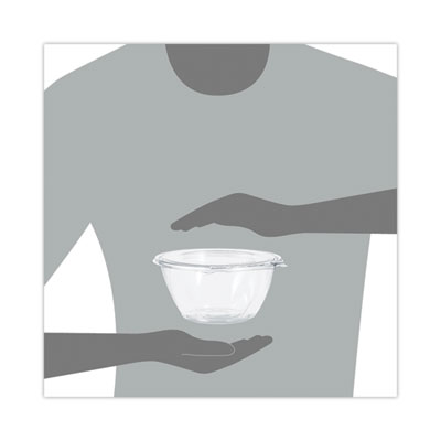Dart Tamper-Resistant, Tamper-Evident Bowls with Flat Lid, 32 oz, 7" Diameter x 3.2"h, Clear, Plastic, 150/Carton (DCCCTR32BF)