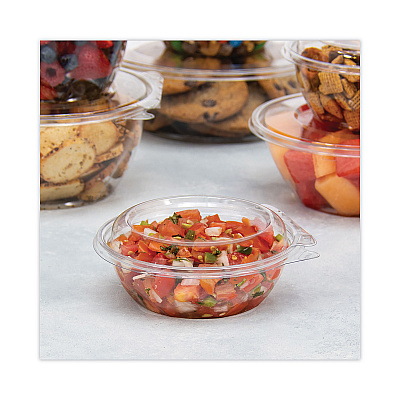 Dart Tamper-Resistant, Tamper-Evident Bowls with Dome Lid, 8 oz, 5.5" Diameter x 2.1"h, Clear, Plastic, 240/Carton (DCCCTR8BD)