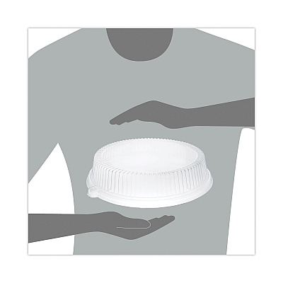 Dart Dome Covers fit 10" Disposable Plates, Clear, Plastic, 500/Carton (DCCCL10P)