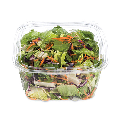 Dart ClearPac SafeSeal Tamper-Resistant/Evident Containers, Flat Lid, 64 oz, 8.1 x 7.8 x 3.3, Clear, Plastic, 100/Bag, 2 Bags/CT (DCCCH64DEF)