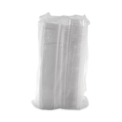 Dart ClearPac SafeSeal Tamper-Resistant, Tamper-Evident Containers, Tall, Flat Lid, 20 oz, 5.7 x 7.3 x 1.8, Clear, Plastic, 200/CT (DCCCH20TF)