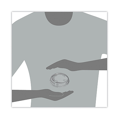 Dart Prima Strawless Plastic Lids, Fits 12 oz to 26 oz Cups, Clear, 1,000/Carton (DCC626NSL)