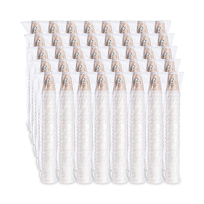 Dart Cafe G Foam Hot/Cold Cups, 16 oz, Brown/Green/White, 1,000/Carton (DCC16X16G167318)