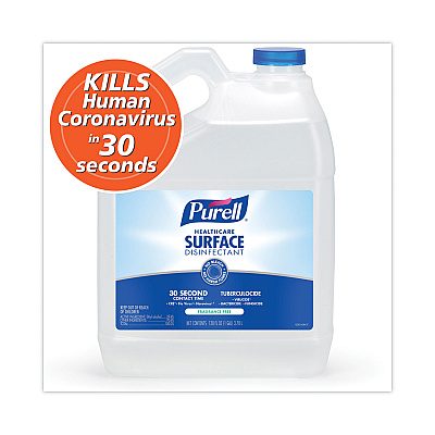 PURELL Healthcare Surface Disinfectant, Fragrance Free, 128 oz Bottle, 4/Carton (GOJ434004)
