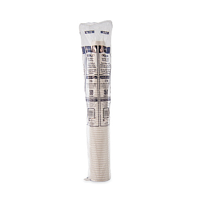Solo Single-Sided Poly Paper Hot  Cups, 16 oz, White, 50 Sleeve, 20 Sleeves/Carton (SCC316W)