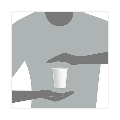 Solo Single-Sided Poly Paper Hot Cups, 10 oz, White, 50 Sleeve, 20 Sleeves/Carton (SCC370W)