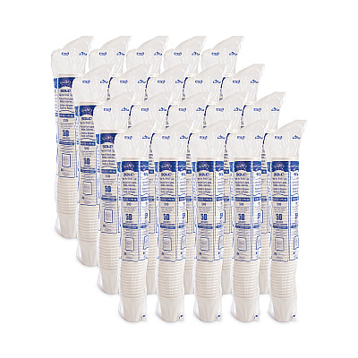 Solo Single-Sided Poly Paper Hot Cups, 10 oz, White, 1,000/Carton (SCC510W)
