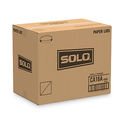 Solo Spiral-Wound Paper Hot Cup Lids, Fits 16 oz Cups, White, 25/Sleeve, 20 Sleeves/Carton (SCCCA16A)