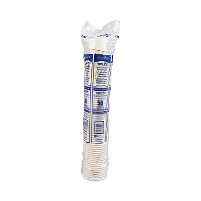 Solo Double Sided Poly Paper Cold Cups, 21 oz, Symphony Design, Tan/Maroon/White, 50/Pack, 20 Packs/Carton (SCCRNP21PSYM)