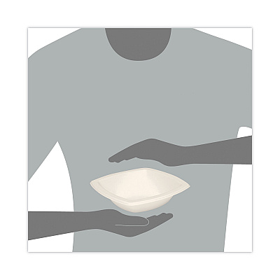 Solo Bare Eco-Forward Sugarcane Dinnerware, ProPlanet Seal, Bowl, 12 oz, Ivory, 125/Pack, 8 Packs/Carton (SCC12BSC)