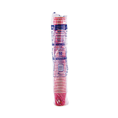 Solo Paper Hot Drink Cups in Bistro Design, 10 oz, Maroon, 1,000/Carton (SCC510SI)